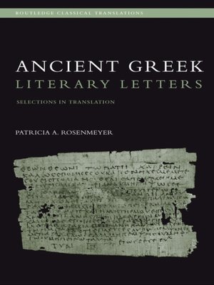 Ancient Greek Literary Letters - ebook